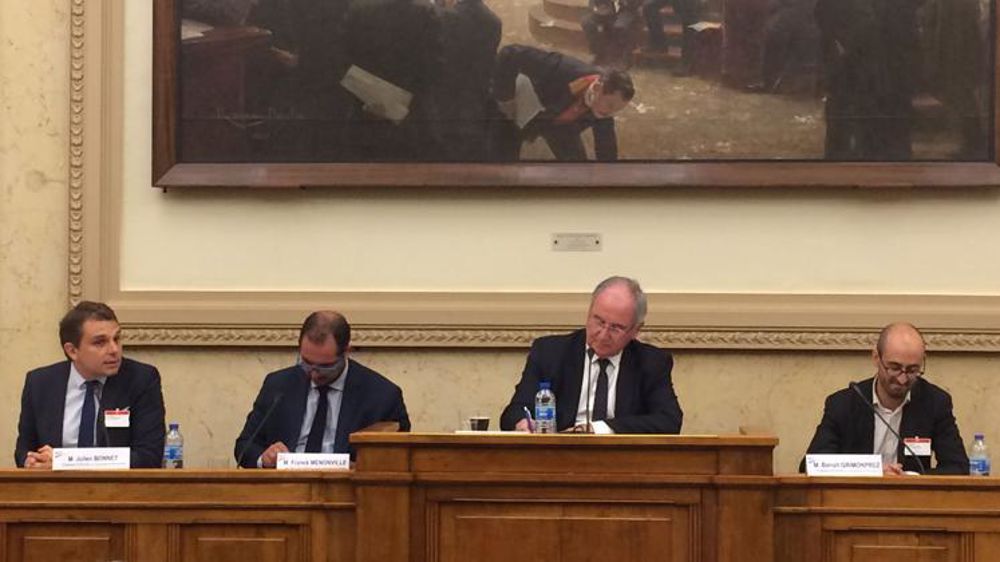 De gauche à droite : Julien Bonnet, professeur de droit à l’Université de Montpellier, Franck Ménonville, sénateur de la Meuse, Jean-Michel Clément, député de la Vienne, président de l’Ander, et Benoît Grimonprez, professeur de droit à l’Université de Bourgogne. © A. Marcotte/GFA